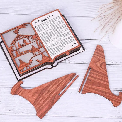 🔥Limited Time 50% OFF🔥LED Lighted Christian Nativity Wooden Ornament