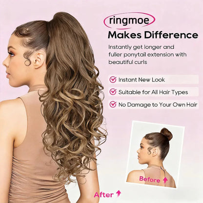 ✨ First 100 :2nd ltem 60% Off⚡Clip-in Big Wavy Ponytail Extension