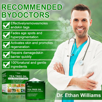 Tea Tree Oil Skin Treatment Cream✅𝐅𝐃𝐀-𝐀𝐏𝐏𝐑𝐎𝐕𝐄𝐃 – Removes Skin Blemishes, Repairs Damaged Skin, Brightens & Anti-Ageing Care