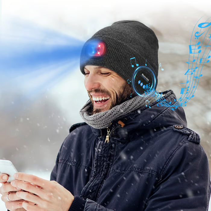 💥This Week's Special Price $19.99🎁— Gift Bluetooth Beanie with LED Headlight and Removable Speakers❄️
