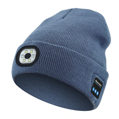💥This Week's Special Price $19.99🎁— Gift Bluetooth Beanie with LED Headlight and Removable Speakers❄️