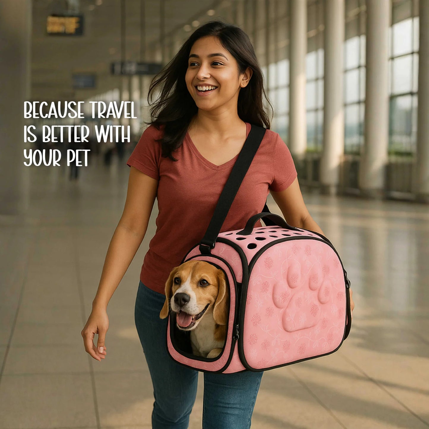 Luxury Pet Carrier Bag | Airline-Friendly Design
