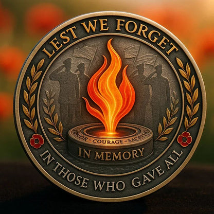 🌺 “Remembrance Poppy – Lest We Forget” Commemorative Coin