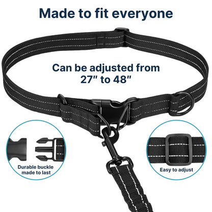 Multifunctional running waist bag-pet leash